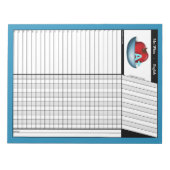 Apple A+ Blue Teachers' Grade Sheets Notitieblok (Voorkant)