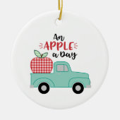 Apple A Day Keramisch Ornament (Voorkant)