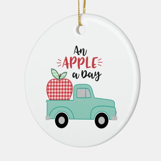 Apple A Day Keramisch Ornament (Links)