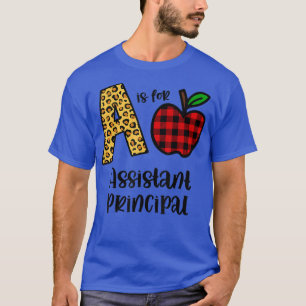 Apple A is voor assistent-directeur, terug naar sc T-shirt