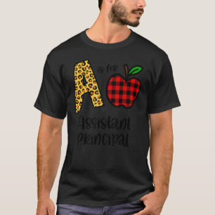 Apple A is voor hoofdassistent terug naar school T-shirt