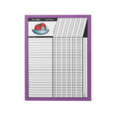 Apple A+ Paars Teachers' Grade Sheets Notitieblok (Linkerzijde)