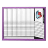Apple A+ Paars Teachers' Grade Sheets Notitieblok (Voorkant)