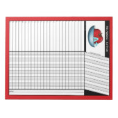 Apple A+ Red Teachers' Grade Sheets Notitieblok (Voorkant)