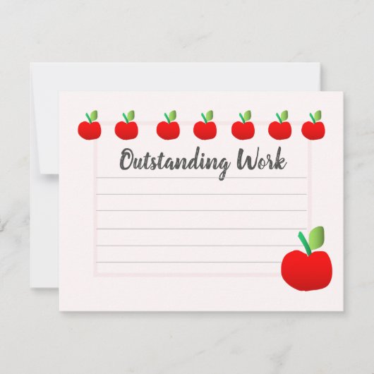 Apple-aanmoediging van leraar voor kinderen kaart (Voorkant)
