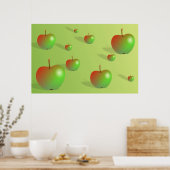 Apple-achtergrond Poster (Keuken)