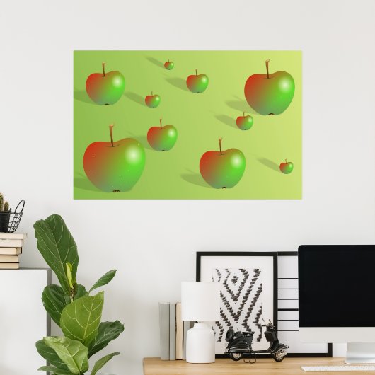 Apple-achtergrond Poster (Thuiskantoor)