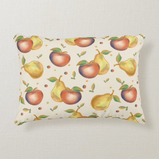 Apple and Pear Accent Pillow Kussen (Voorkant)