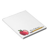 Apple and Pencil Personalized Teacher 5.5 x 6 Notitieblok (Schuin)