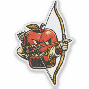 Apple Archer — Grappige Fruit Japanse Boogschutter Sticker