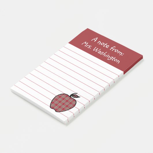 Apple-artikel van Red Pset-leraar Post-it® Notes (Schuin)