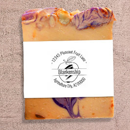 Apple Artwork Round Address Custom Name Rubberstempel