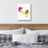 Apple as Painter with Paint Canvas Afdruk (Insitu (Slaapkamer))