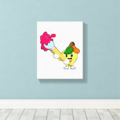 Apple as Painter with Paint Canvas Afdruk (Insitu (Houten vloer))