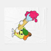Apple as Painter with Paint Fleece Deken (Voorkant (Horizontaal))