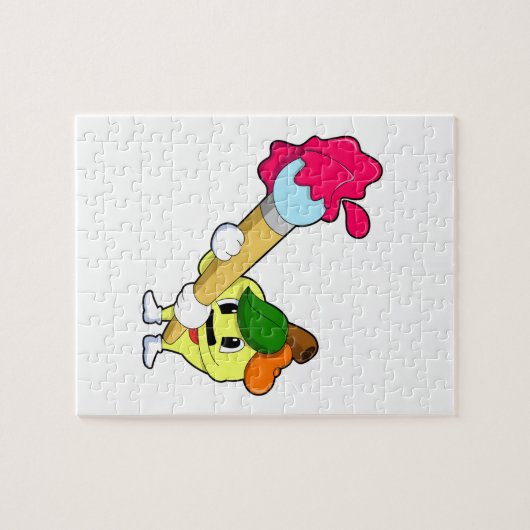 Apple as Painter with Paint Legpuzzel (Horizontaal)