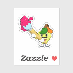 Apple as Painter with Paint Sticker