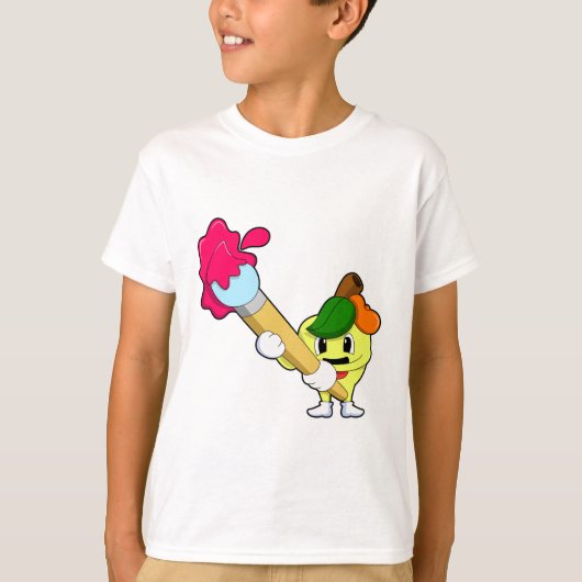 Apple as Painter with Paint T-shirt (Voorkant)