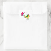 Apple as Painter with Paint Vierkante Sticker (Tas)