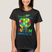 Apple Autism Puzzle Piecedrukheid T-shirt (Voorkant)
