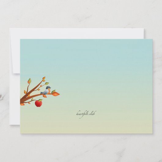 Apple Autumn Picking Uitnodiging (Achterkant)