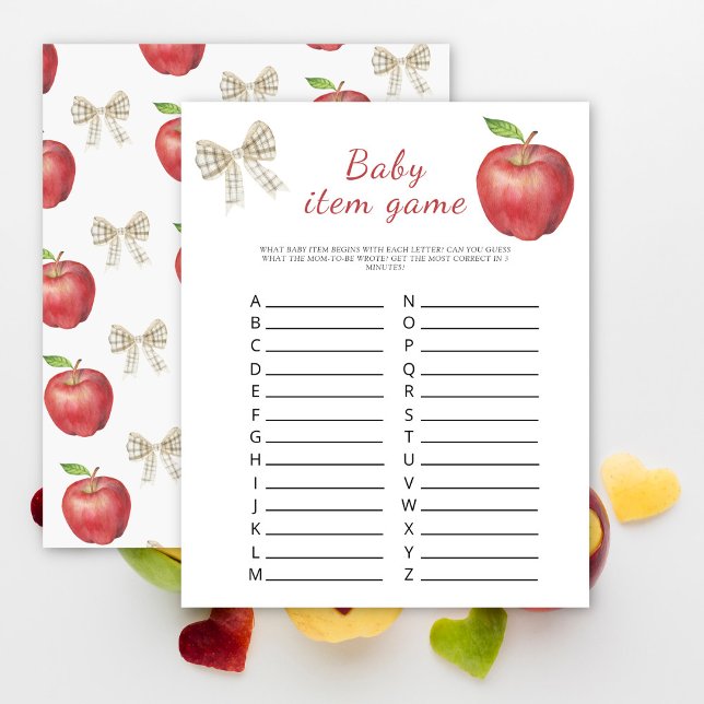 Apple - Baby Item Game. Baby shower spel (Creator heeft geüpload)