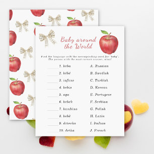 Apple baby shower - Baby over de hele wereld spel