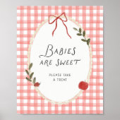 Apple Baby Shower Baby's zijn Lief Poster (Voorkant)