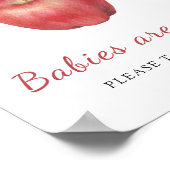 Apple baby shower - Baby's zijn lief Poster (Hoek)