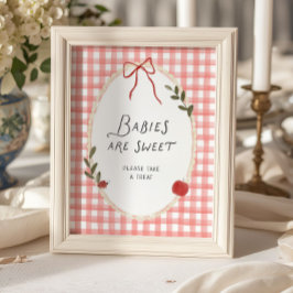 Apple Baby Shower Baby's zijn Lief Poster
