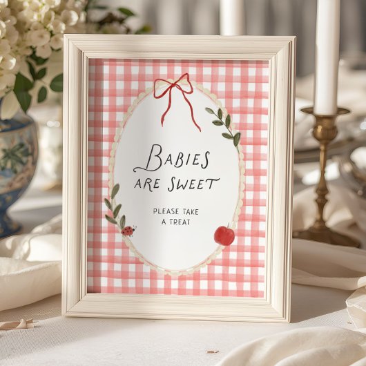 Apple Baby Shower Baby's zijn Lief Poster