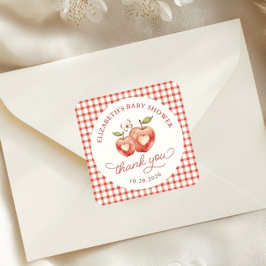 Apple Baby Shower Bedank Sticker
