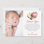 Apple Baby shower bedankkaart met foto (Voorkant)