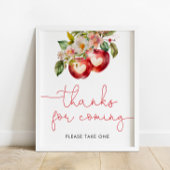 Apple Baby shower Bedankt voor Coming Poster