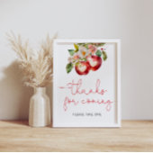 Apple Baby shower Bedankt voor Coming Poster