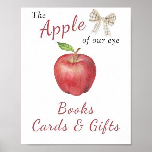 Apple baby shower - Boeken, Kaarten en geschenken Poster (Voorkant)