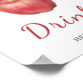 Apple baby shower - DRINKEN Poster (Hoek)