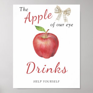 Apple baby shower - DRINKEN Poster