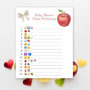 Apple baby shower emoji Pictionary spel