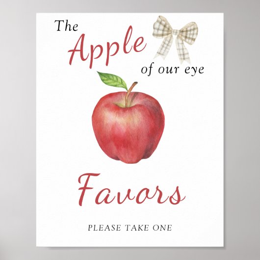 Apple baby shower - Favors Poster (Voorkant)