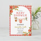 Apple baby shower Feest Uitnodiging (Staand voorkant)