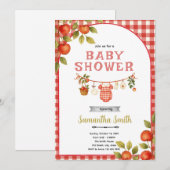 Apple baby shower Feest Uitnodiging (Voorkant / Achterkant)