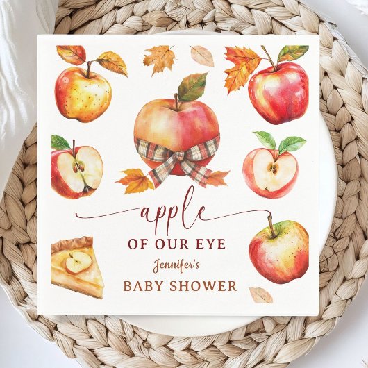 Apple Baby shower genderneutraal papier servet