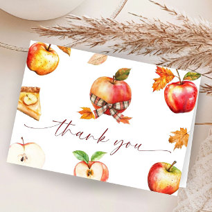 Apple Baby shower gevouwen bedankkaart