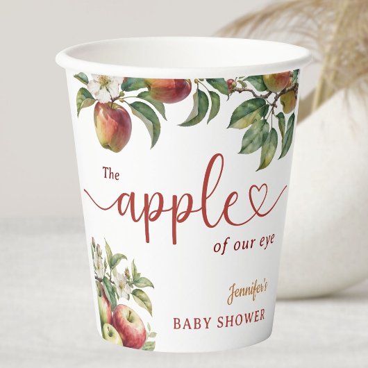 Apple Baby shower Herfst genderneutraal papier Papieren Bekers