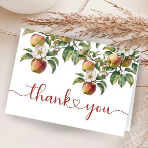 Apple Baby shower Herfst gevouwen bedankkaart