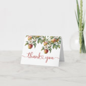 Apple Baby shower Herfst gevouwen bedankkaart (Voorkant)