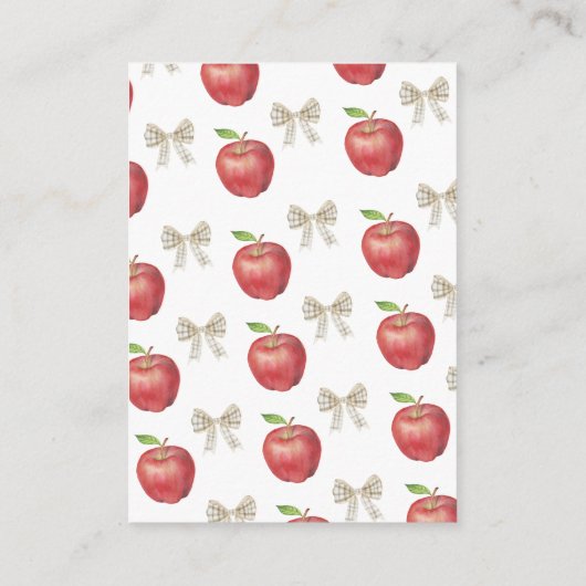 Apple baby shower Hoe groot is het buikspel van ma Informatiekaartje (Achterkant)