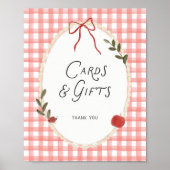 Apple Baby Shower Kaarten en Cadeaus Poster (Voorkant)