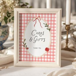 Apple Baby Shower Kaarten en Cadeaus Poster